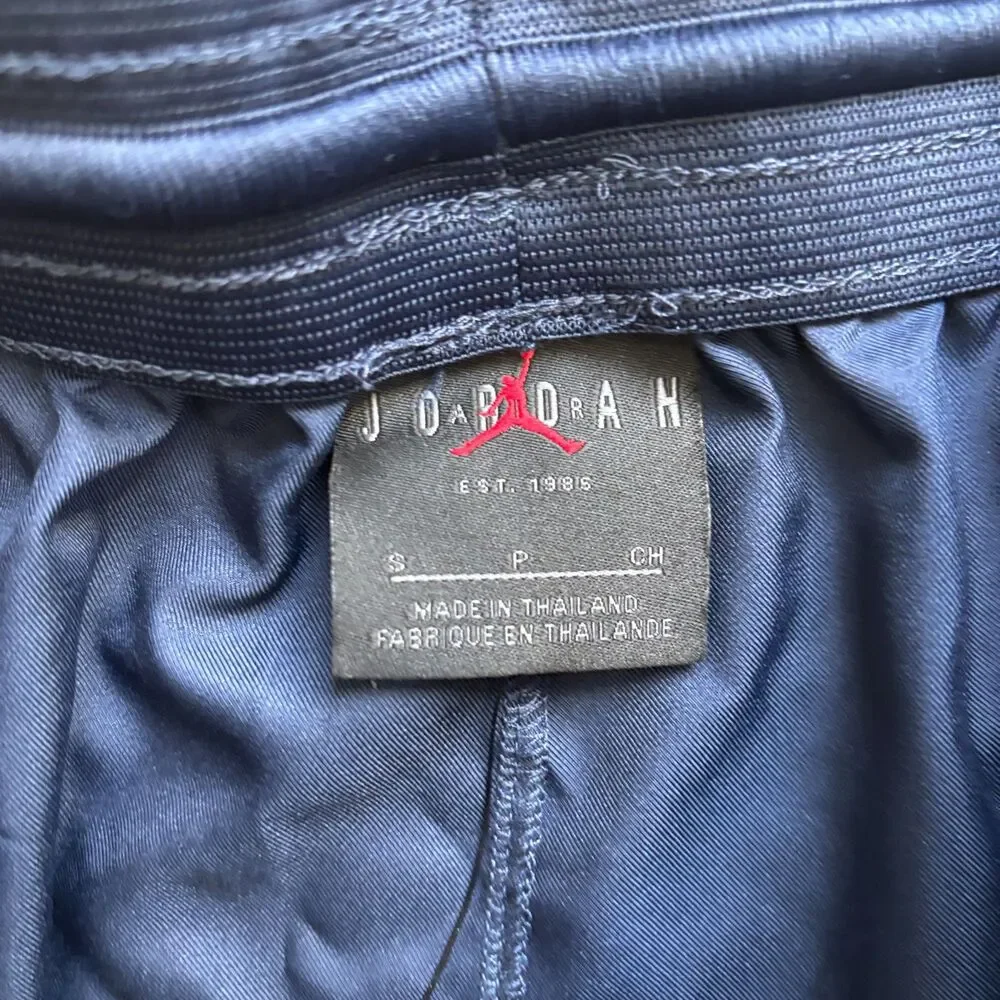 Nike Jordan U of M Basketball Shorts Mens Small Navy Blue Side Split Pull On NWT